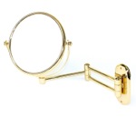 Makeup Mirror, Windisch 99143D, Wall Mounted Extendable Double Face Brass 3x Magnifying Mirror